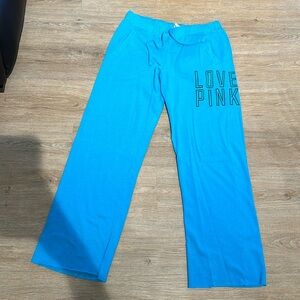 PINK Victoria’s Secret blue sweatpants medium